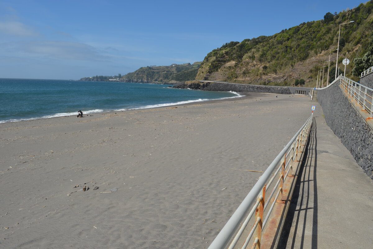 Praia Água de Alto wide sandy beach São Miguel Azores