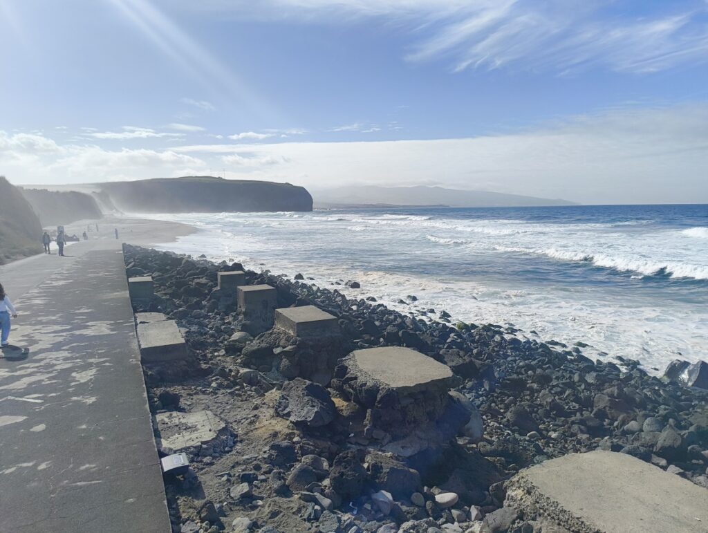 Praia de Santa Bárbara São Miguel 3 Praia de Santa Bárbara black sand beach in Ribeira Grande São Miguel Azores