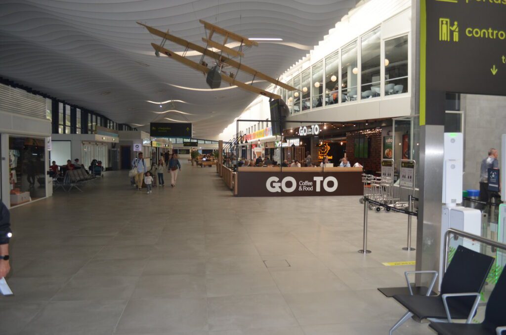 inside Ponta Delgada airport terminal