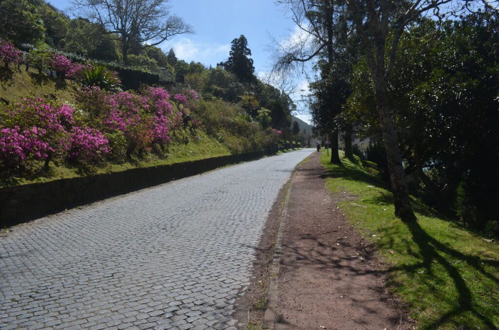 Walking trail around Lagoa das Furnas São Miguel Azores scenic path