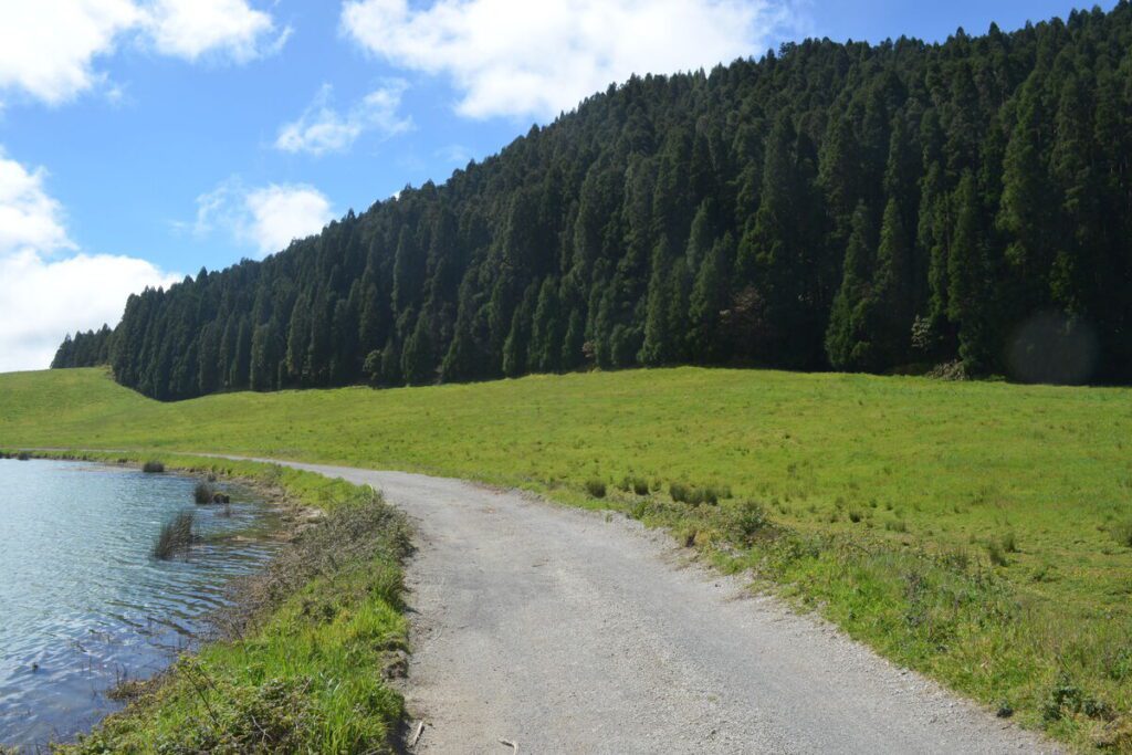 Lakeside road at Lagoa de São Brás
