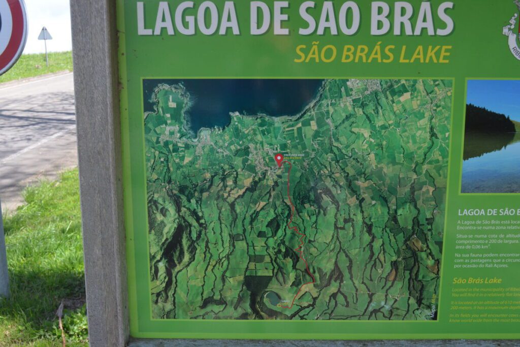 Map of Lagoa de São Brás hiking area