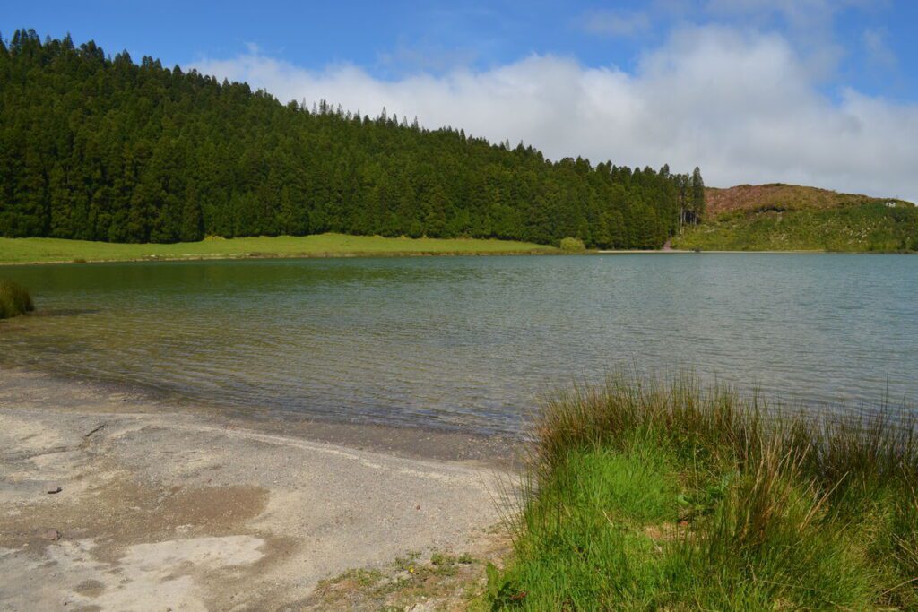 Quiet lake at Lagoa de São Brás in São Miguel