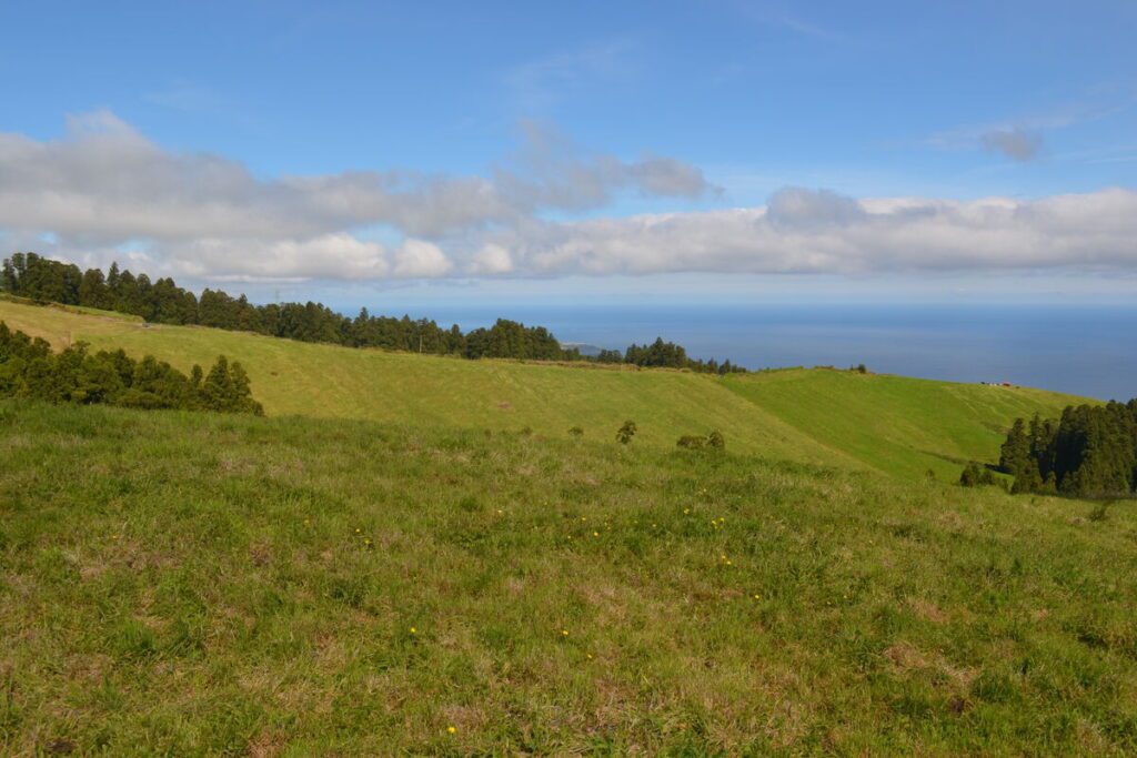 Rolling green hills in São Miguel Island