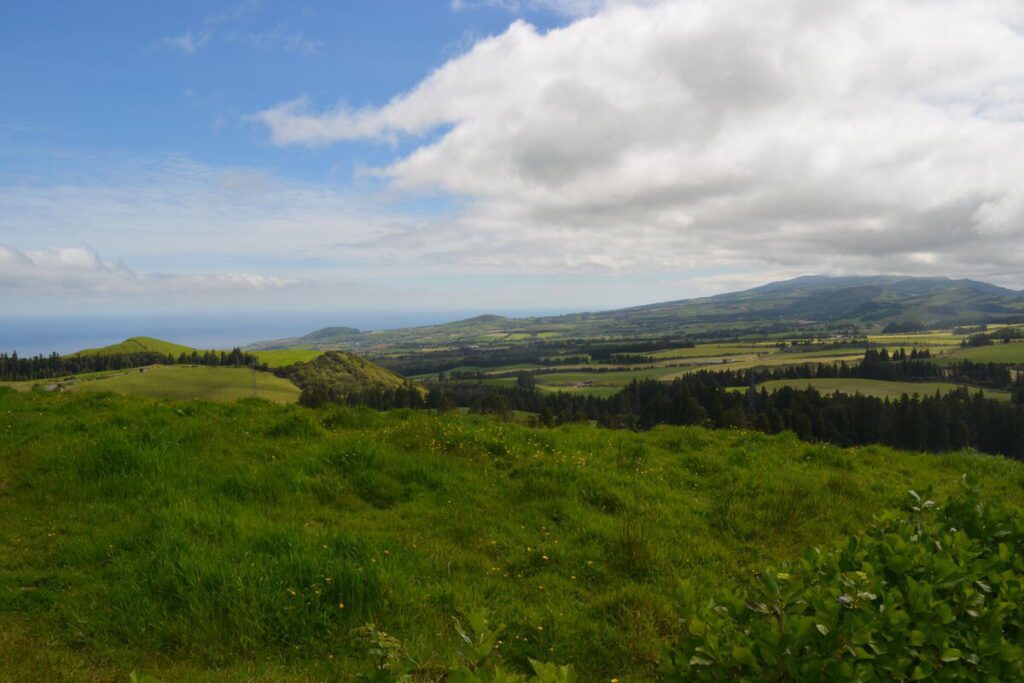 Volcanic landscape near São Brás in São Miguel